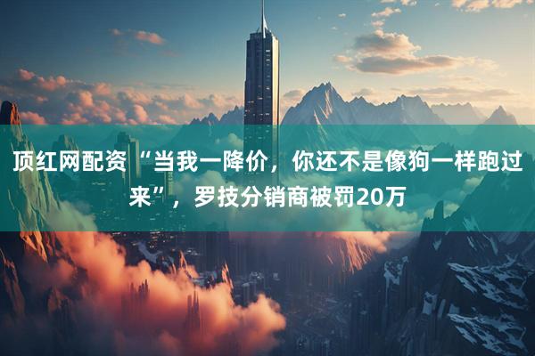 顶红网配资 “当我一降价，你还不是像狗一样跑过来”，罗技分销商被罚20万